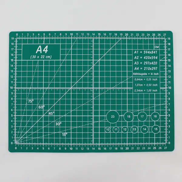 Self Healing A4 30 x 22 cm Craft Cutting Mat Double Sided Guides