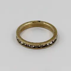 Gold-Tone Cubic Zirconia Eternity Band Size 6