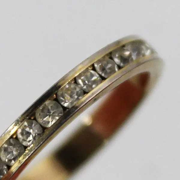 Gold-Tone Cubic Zirconia Eternity Band Size 6