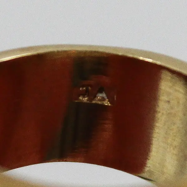J.A. Gold Tone Women's Zirconia Cocktail Ring Size 5