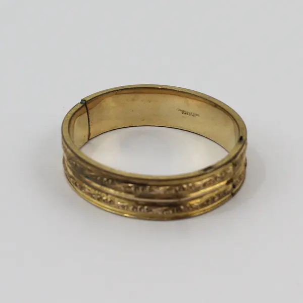 Vintage  Dunn Bros. 1/20 10K Gold Filled Hinged Bracelet  