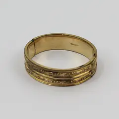 Vintage  Dunn Bros. 1/20 10K Gold Filled Hinged Bracelet  