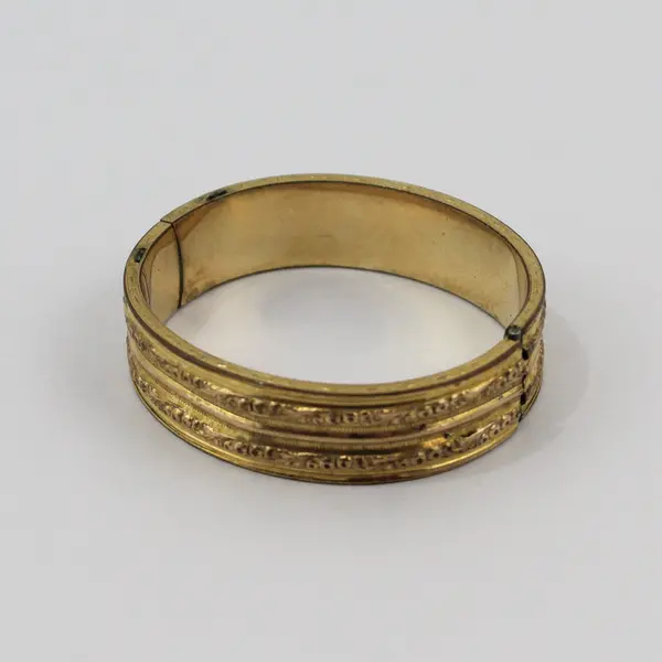 Vintage  Dunn Bros. 1/20 10K Gold Filled Hinged Bracelet  
