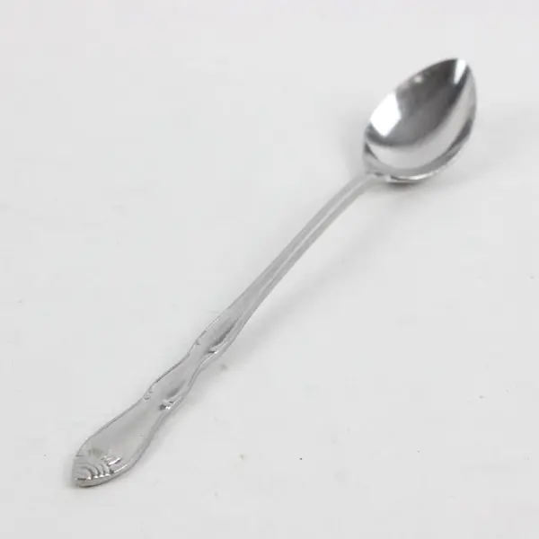 Lot of 2 Unbranded Stainless Steel Iced Tea Spoons Made in Korea 7.5" 