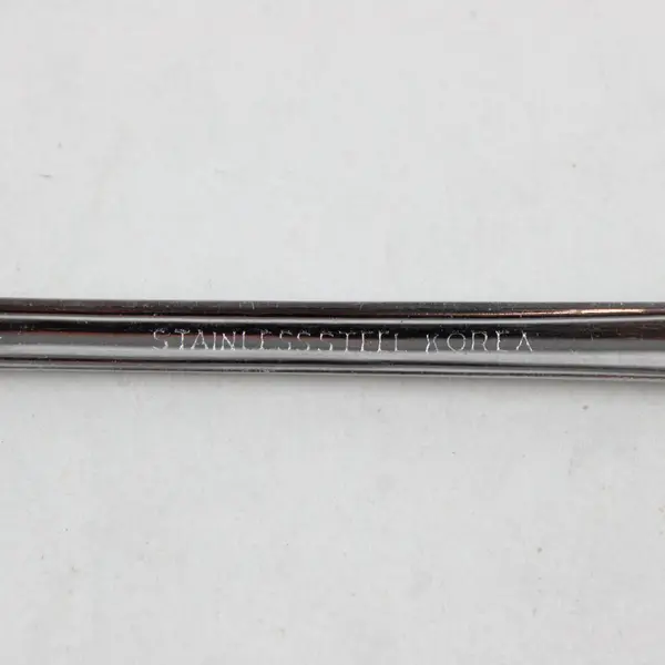 Lot of 2 Unbranded Stainless Steel Iced Tea Spoons Made in Korea 7.5" 