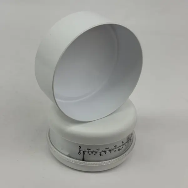 Vintage Round White Plastic Kitchen Food Scale 4 lb / 2 kg