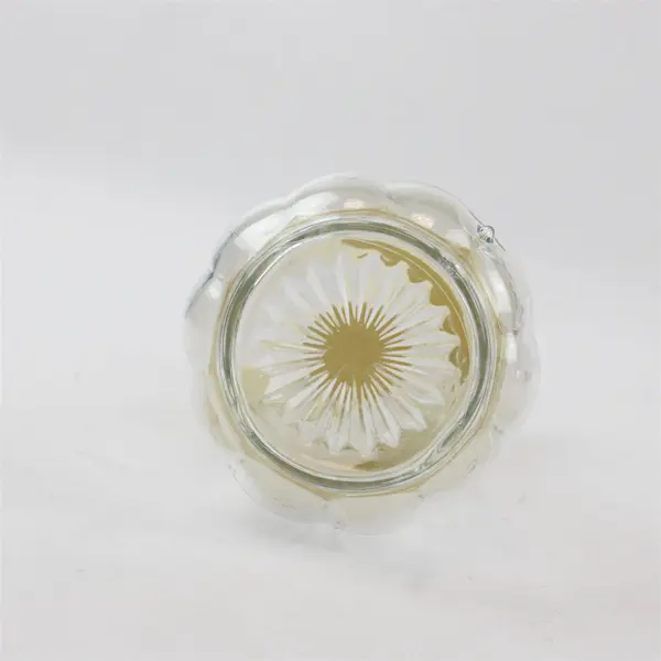 Vintage Clear Glass Syrup Pitcher w/ White Plastic Lid Spout 7.5in