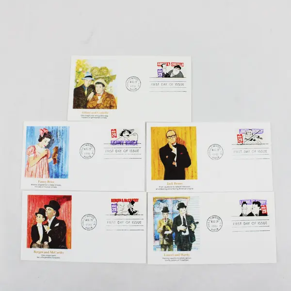 Set Of 5 Comedians Stamps SC #2562-66 1991 Fleetwood First Day Covers