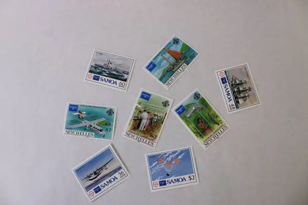 Lot Of 8 AMERIPEX 1986 Stamps Samoa and Seychelles MNH