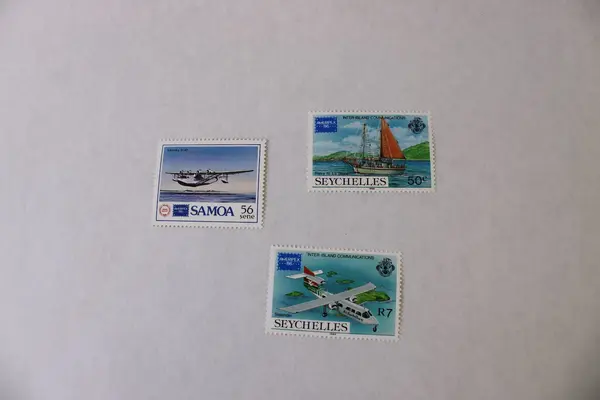 Lot Of 8 AMERIPEX 1986 Stamps Samoa and Seychelles MNH
