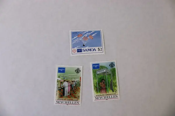 Lot Of 8 AMERIPEX 1986 Stamps Samoa and Seychelles MNH
