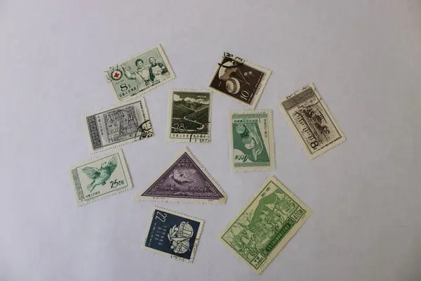 Set Of 10 PRC China 1950s Mixed Stamps Used 