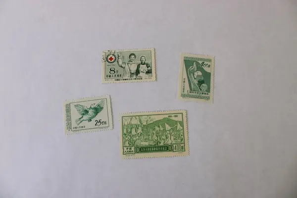 Set Of 10 PRC China 1950s Mixed Stamps Used 