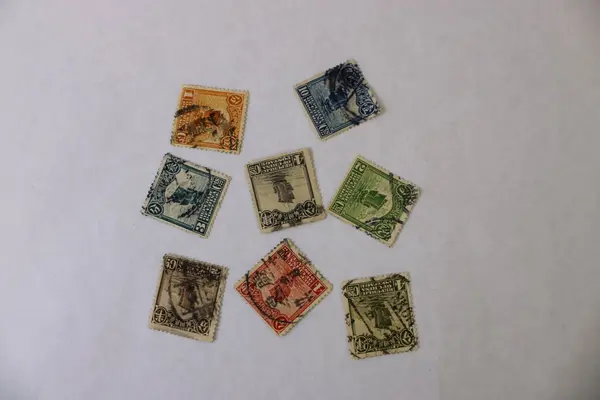 Lot Of 8 Republic Of China 1913-1924 Junk Ship Stamps Used
