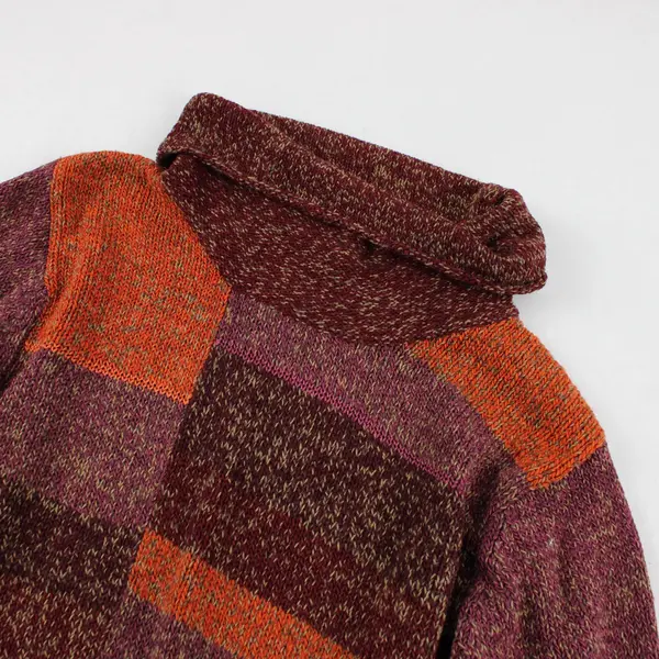 Sigrid Olsen Sport Purple Red Orange Marled Turtleneck Sweater Women's Medium