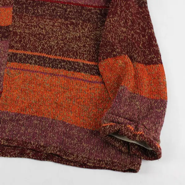 Sigrid Olsen Sport Purple Red Orange Marled Turtleneck Sweater Women's Medium