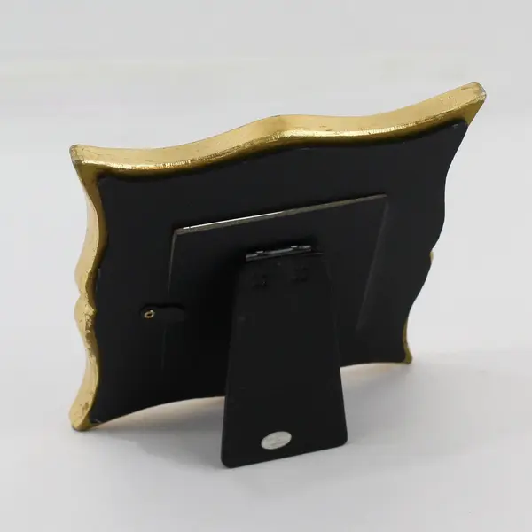 Gold Ornate Resin Square Frame for 3" x 3" Photo, desktop