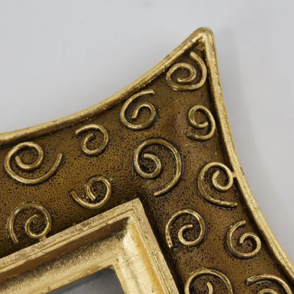 Gold Ornate Resin Square Frame for 3" x 3" Photo, desktop