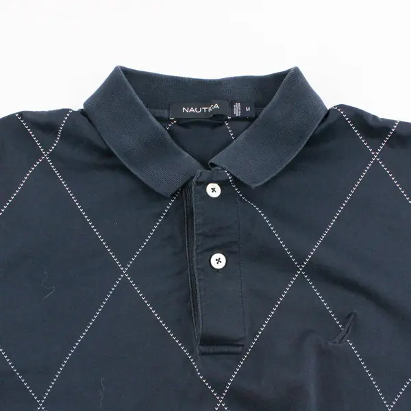 Nautica Mens All Cotton Classic Fit Short Sleeve Polo Shirt Size Medium