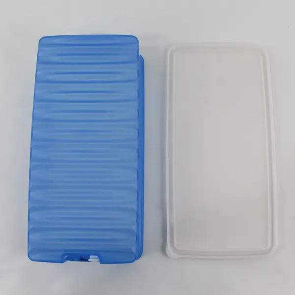 FridgeSmart Plastic Blue White Produce Storage Container Vegetables Fresh