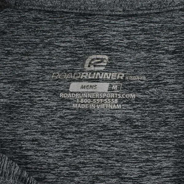 Road Runner Sports Activewear Quarter Zip Pullover Shirt Grey Mens Medium