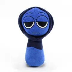 Sprunki Jevin Blue Plush Stuffed Toy Hooded Incredibox Sprunki Horror Game 