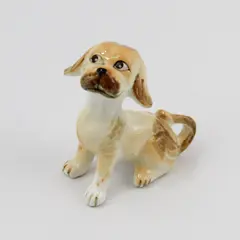 Vintage Bone China Puppy Figurine 2.25"