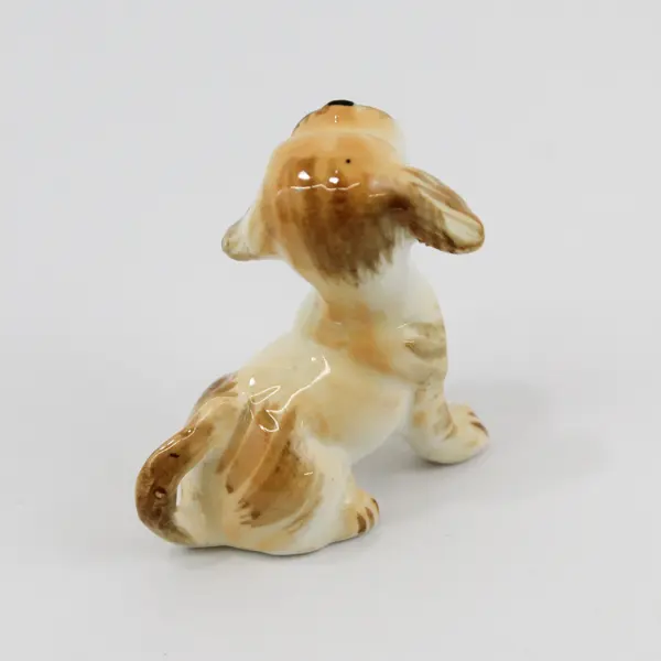 Vintage Bone China Puppy Figurine 2.25"