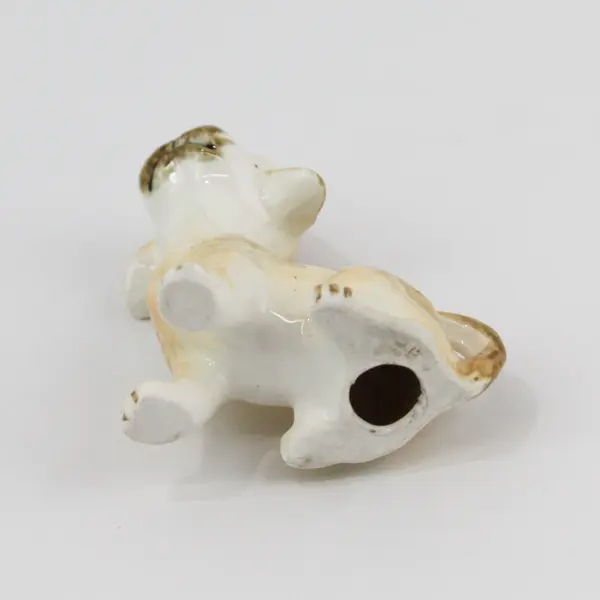 Vintage Bone China Puppy Figurine 2.25"