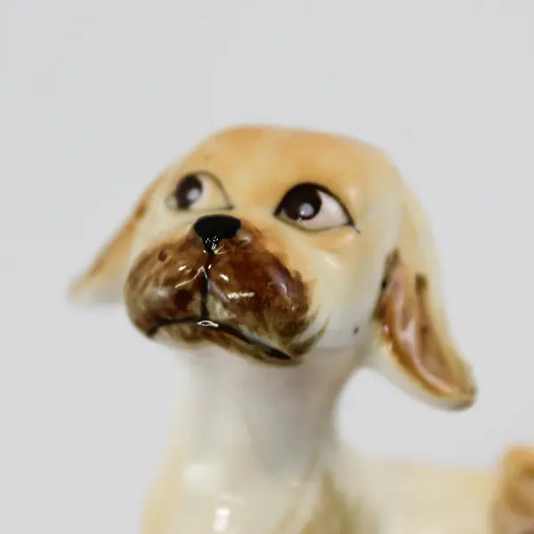 Vintage Bone China Puppy Figurine 2.25"