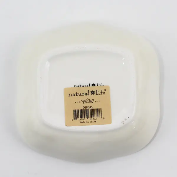 Natural Life Floral Ceramic Trinket Dish I Love That You're My Friend 3.5" NWT