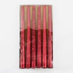 Box of 6 Red 10" Taper Slim Candles Interior Accents Unused