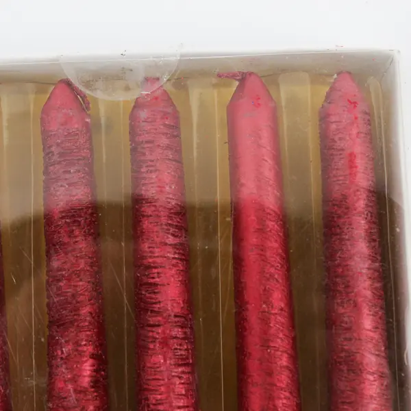 Box of 6 Red 10" Taper Slim Candles Interior Accents Unused
