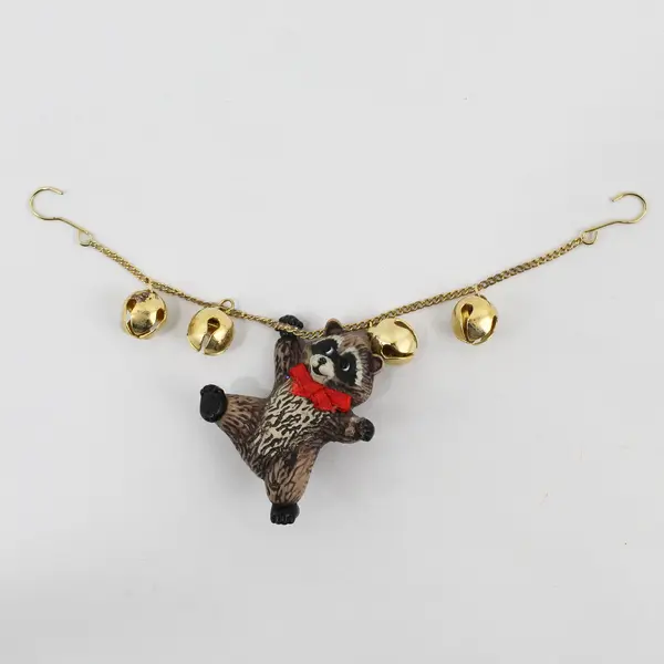 VTG 1986 Hallmark Keepsake Ornament Li'l Jingler Raccoon
