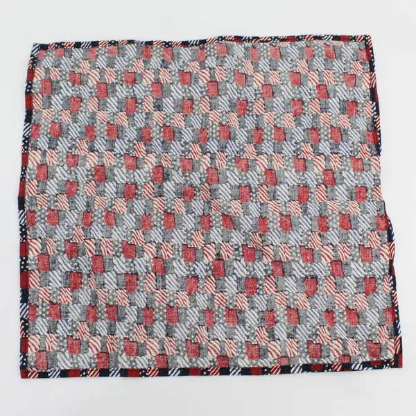 Set of 2 Cotton Patriotic Napkins 10 Foam Glitter Stars