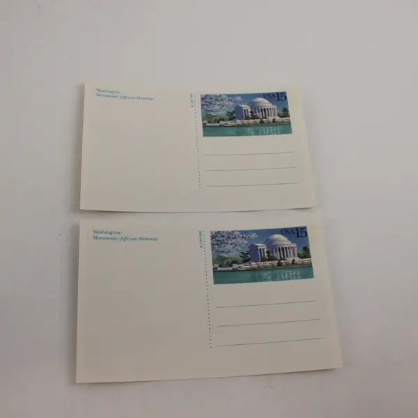 Lot Of 4 USPS Washington DC Monuments 1989 Postal Cards SC# UX143-44