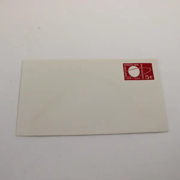 1964-65 New York World's Fair Embossed 5c Stamp Cover Blank