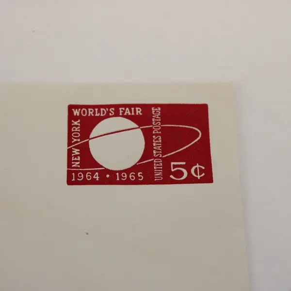 1964-65 New York World's Fair Embossed 5c Stamp Cover Blank
