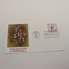 1984 Pacific Calypso Orchid 20c Stamp First Day Cover Fleetwood Cachet