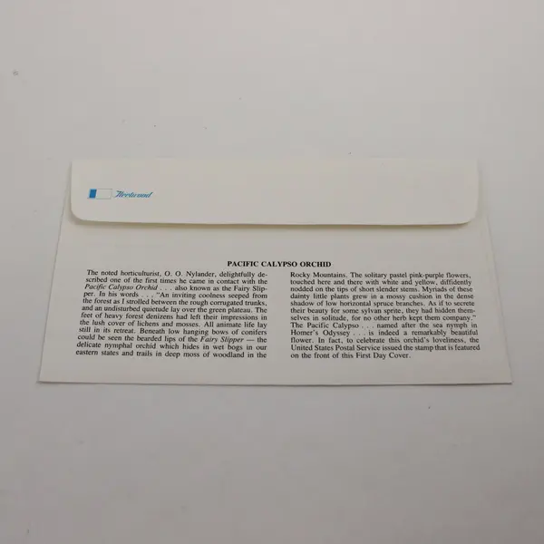 1984 Pacific Calypso Orchid 20c Stamp First Day Cover Fleetwood Cachet