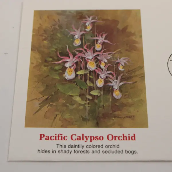 1984 Pacific Calypso Orchid 20c Stamp First Day Cover Fleetwood Cachet