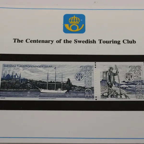 Sweden 1985 Centenary Of The Swedish Touring Club 2 Stamp Commemorative Card