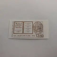 Sweden 5 Stamp Booklet Scott# 1566A Nobel Laureates in Literature 1985 Mint 