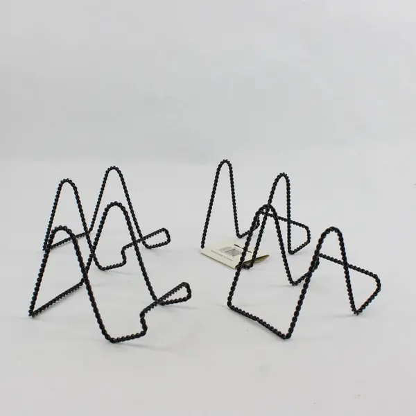 Lot of Four Tripar Black Twisted Wire Stands #23-1241B - Made in China