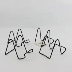 Lot of Four Tripar Black Twisted Wire Stands #23-1241B - Made in China