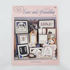 VTG Love and Friendship Counted Cross Stitch Cross My Heart Pattern Book 1988 PB