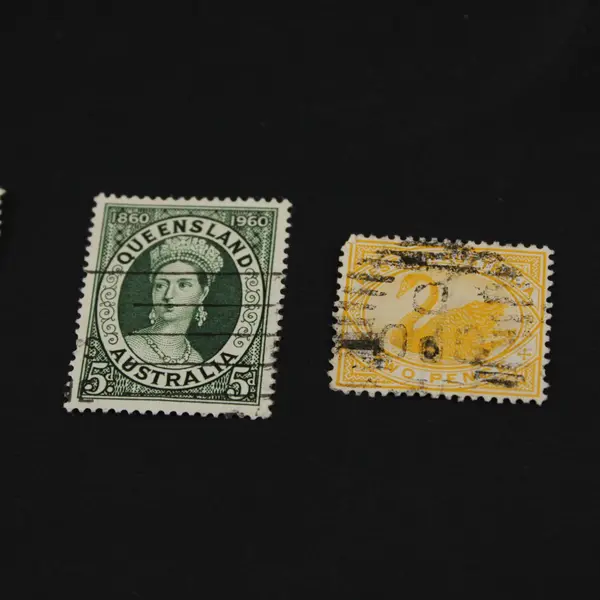 Lot Of 4 Australia Stamps Used Antarctic Territory Queensland Western 