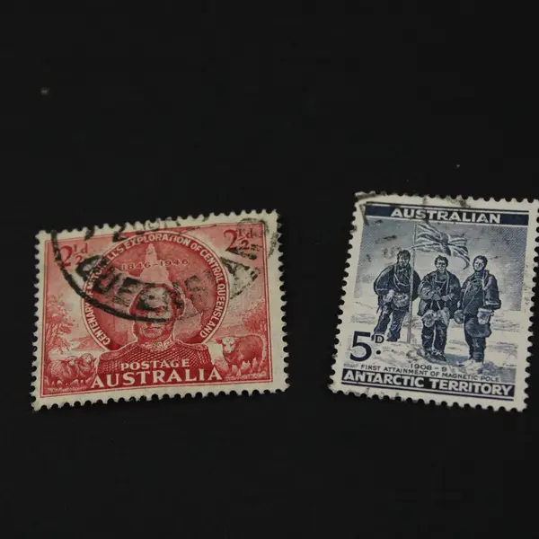 Lot Of 4 Australia Stamps Used Antarctic Territory Queensland Western 