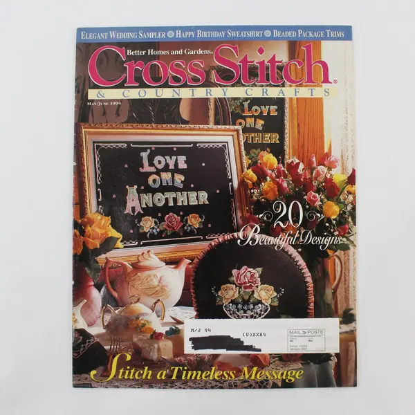 VTG Lot of 4 BH&G Cross Stitch & Country Crafts Magazines 1994 & 1995 Good