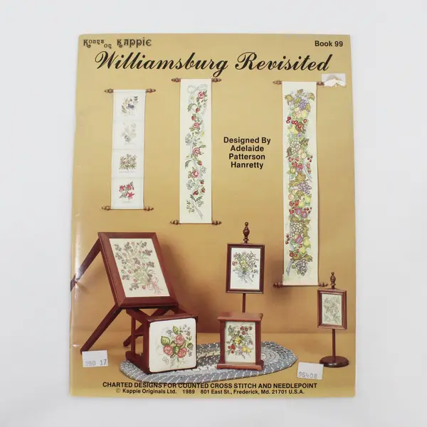 Vintage Williamsburg Revisited Book 99 Cross Stitch Needlepoint Designs 1989 PB